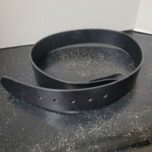 Black Leather Belt No Buckle